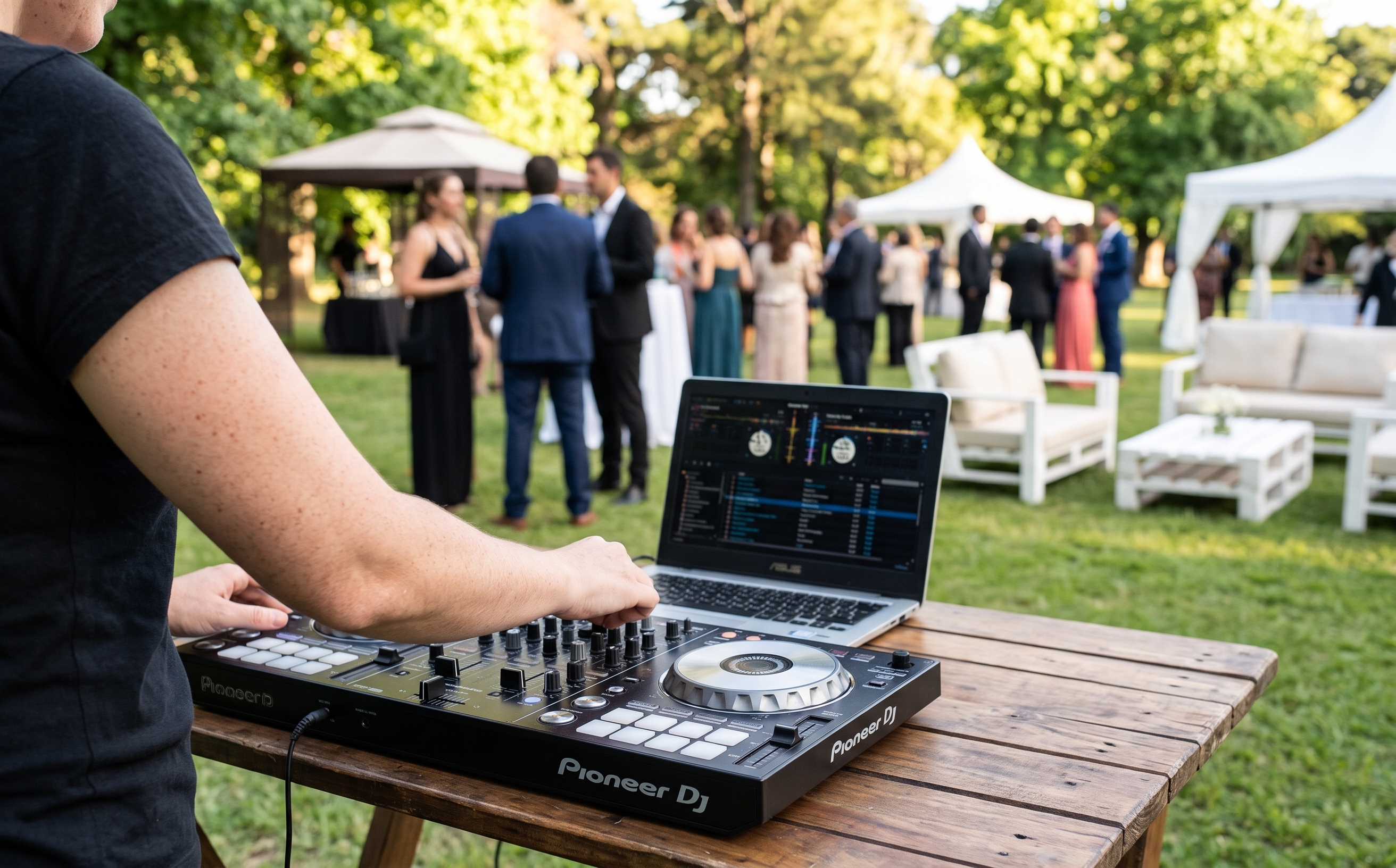 DJ en evento de día al aire libre